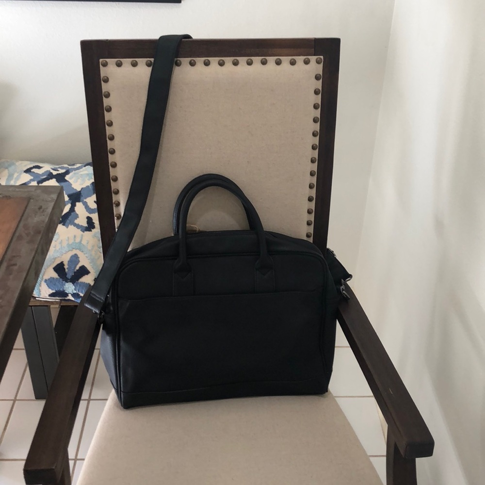 NWT Jackson Black Leather Laptop 💻 Bag 💼